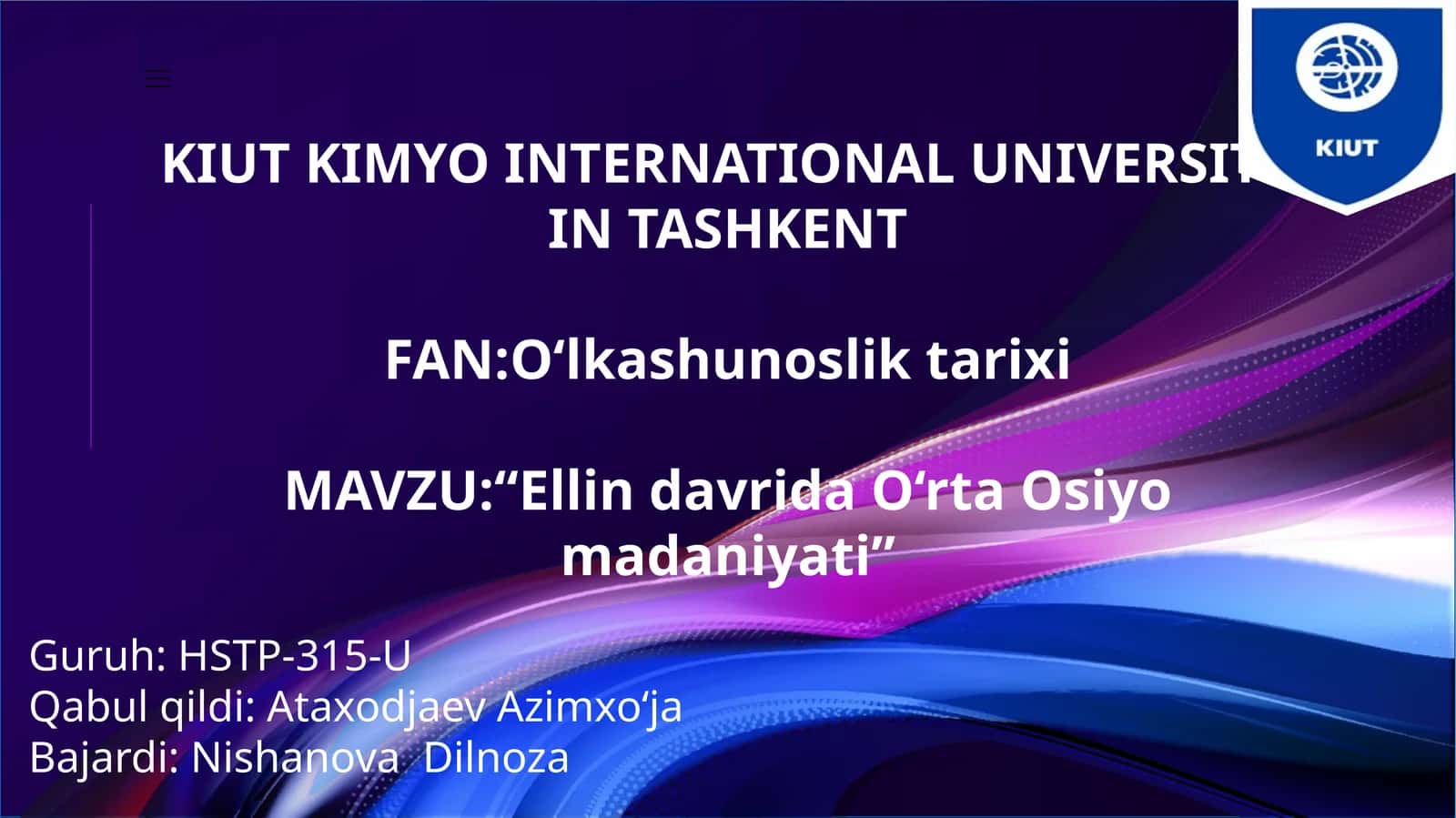 Ellin davrida O‘rta Osiyo madaniyati