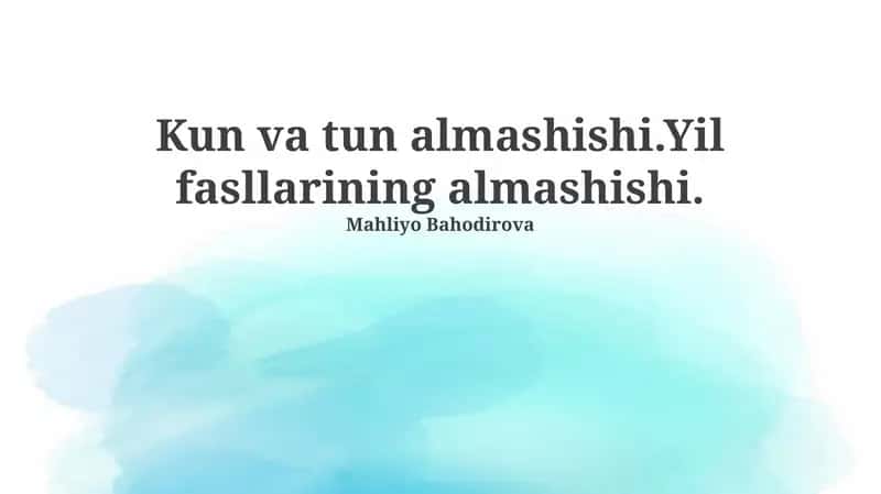 Yerning Quyosh Atrofidagi Harakati
