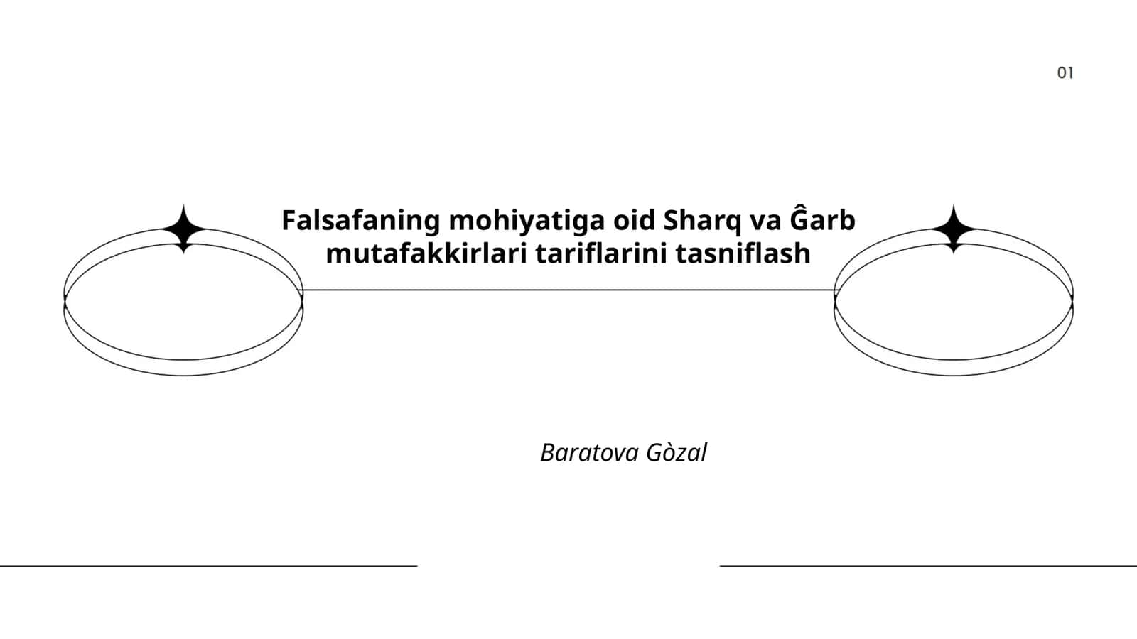 Falsafaning mohiyatiga oid Sharq va Ĝarb mutafakkirlari tariflarini tasniflash