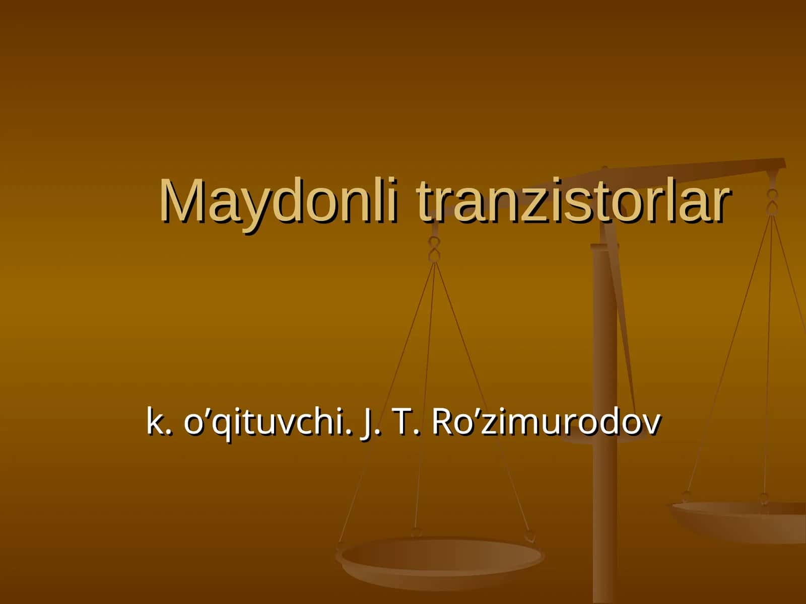 Maydonli tranzistorlar