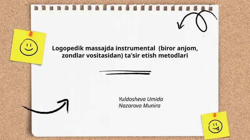 Logopedik massajda instrumental (biror anjom, zondlar vositasidan) ta'sir etish metodlari