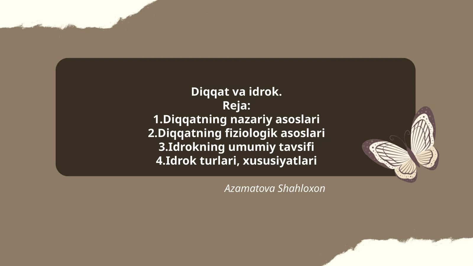 Diqqat va idrok