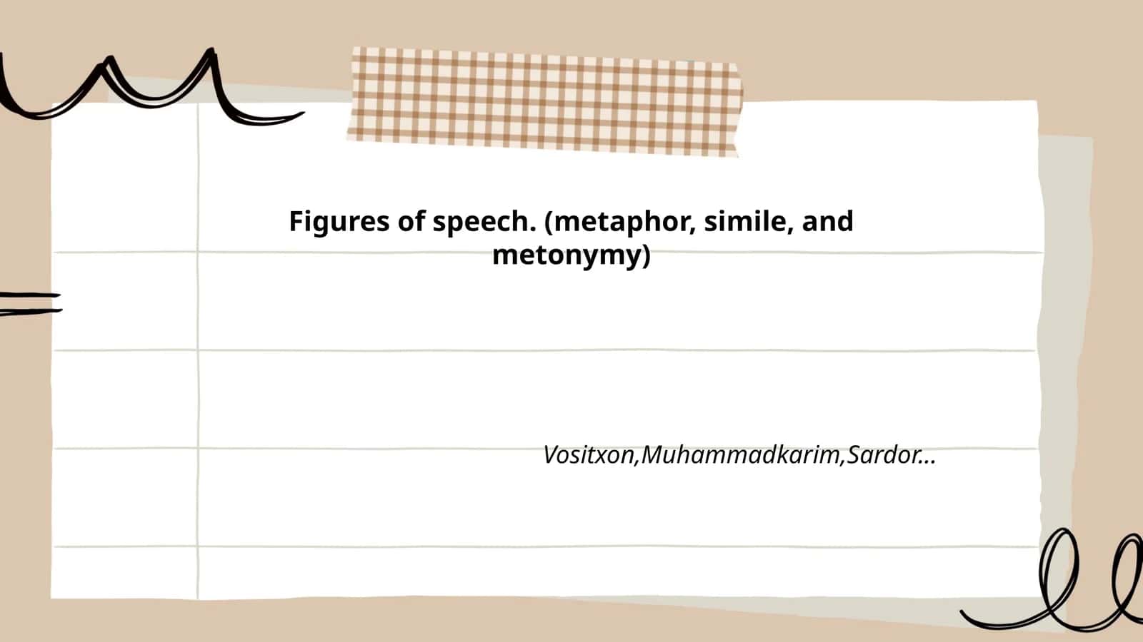Figures of speech (metaphor, simile, and metonymy)