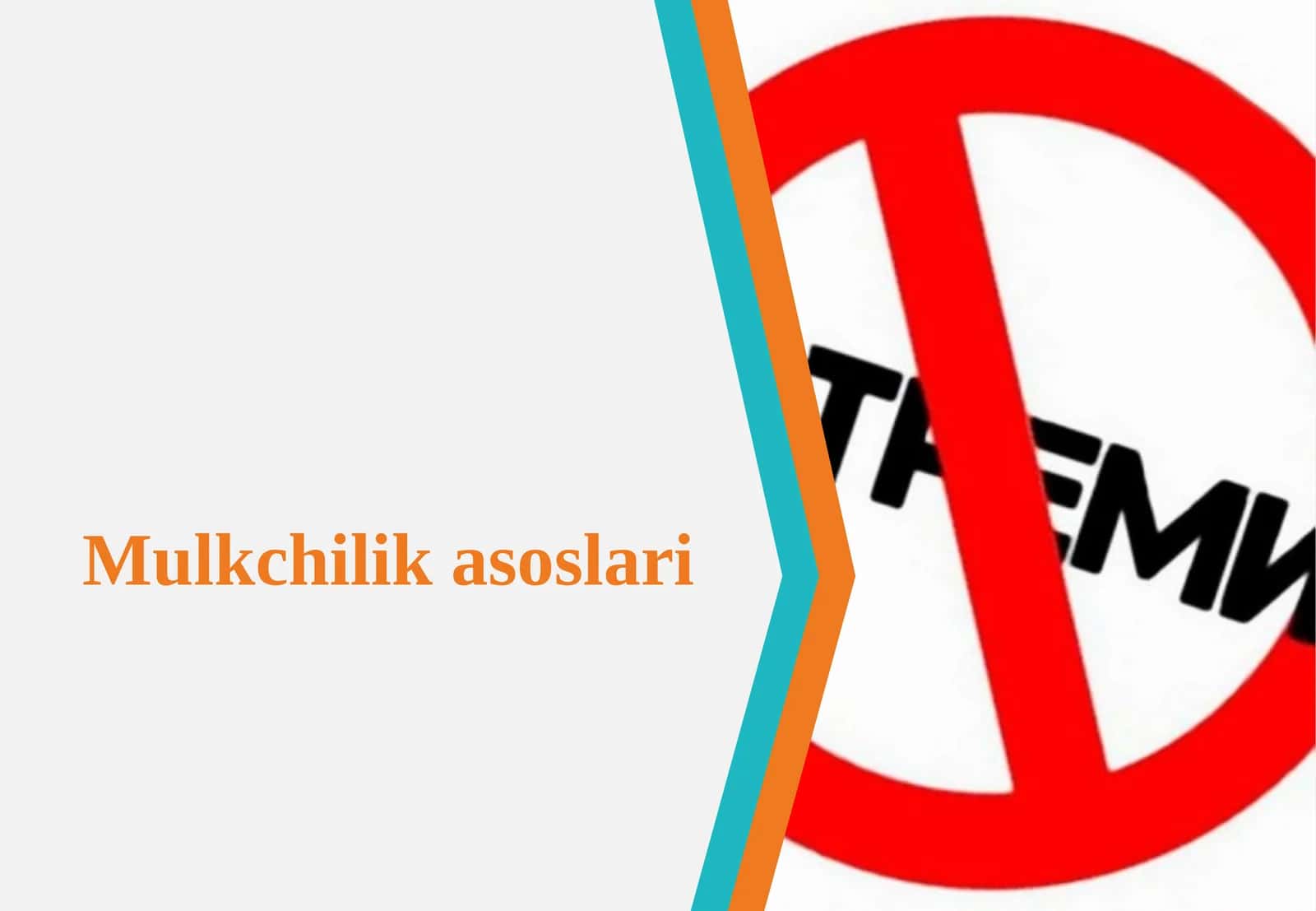 Mulkchilik asoslari