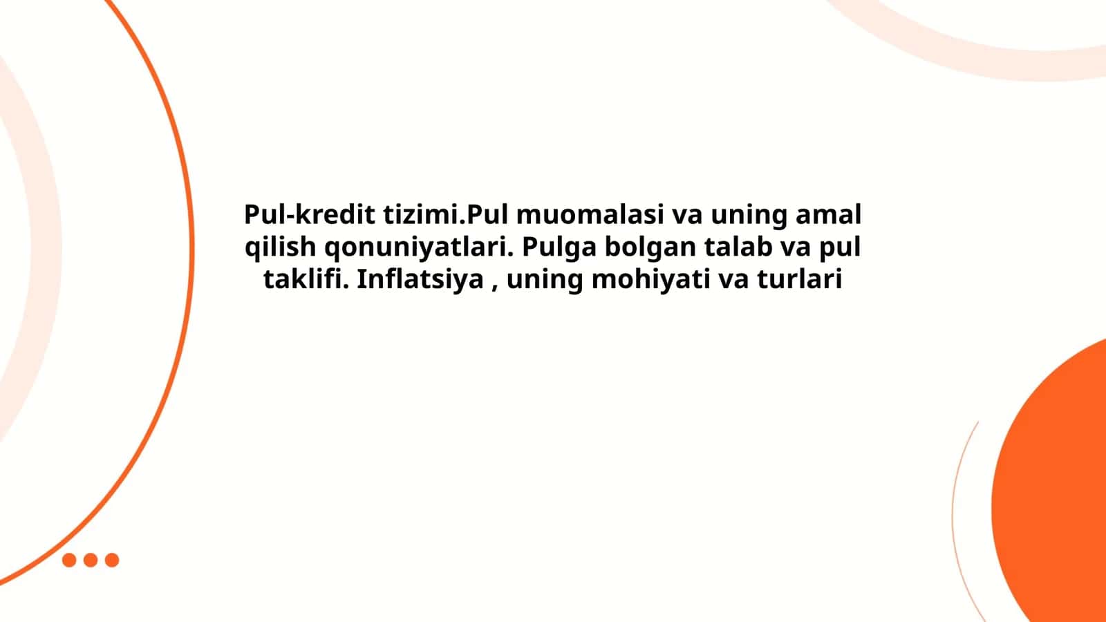 Pul-Kredit Tizimi