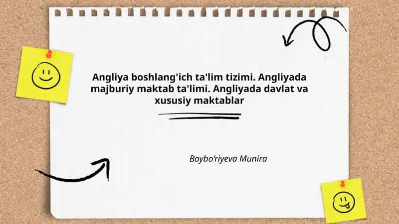 Angliya boshlang'ich ta'lim tizimi
