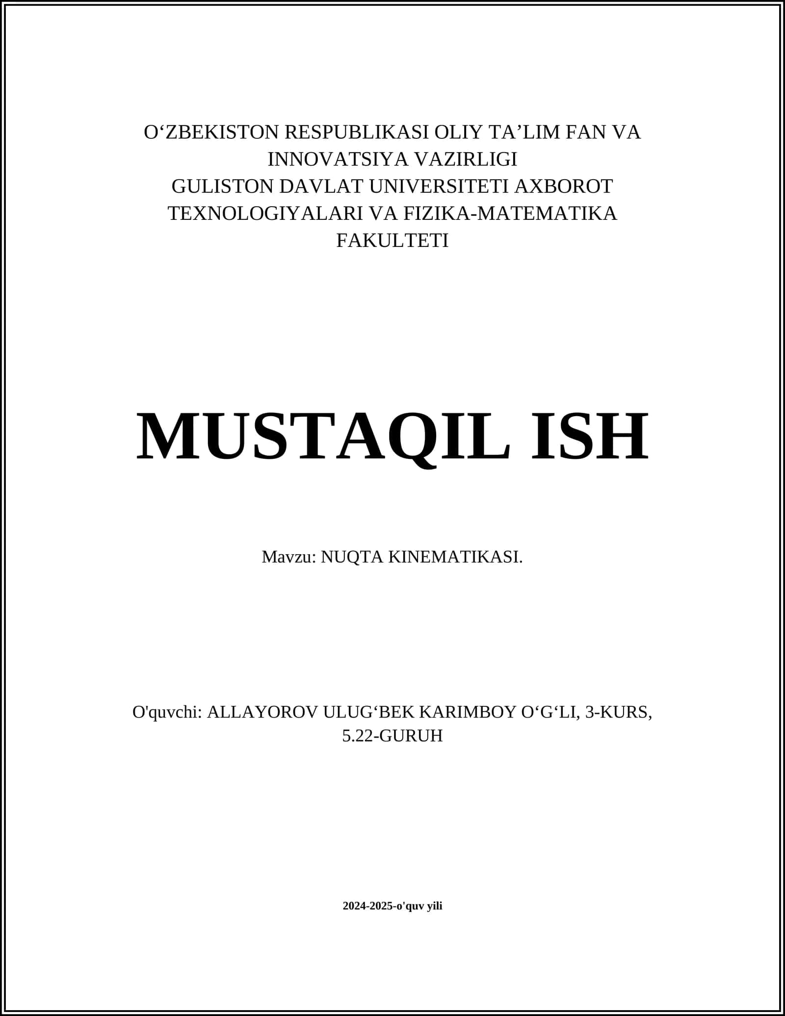 NUQTA KINEMATIKASI
