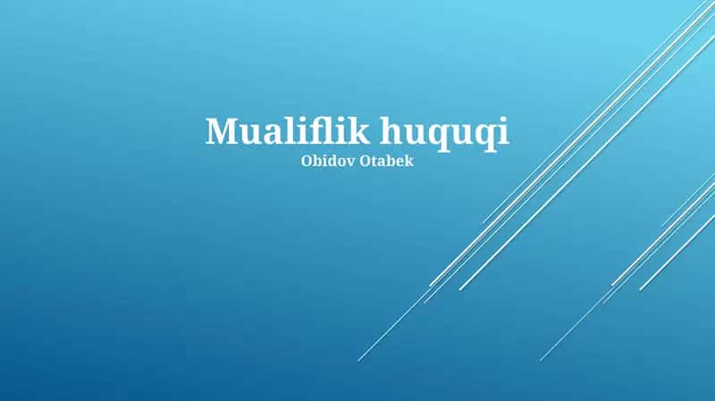 Mualliflik huquqi