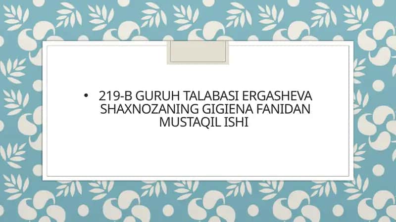 Ichimliksuvi va uning global muammosi