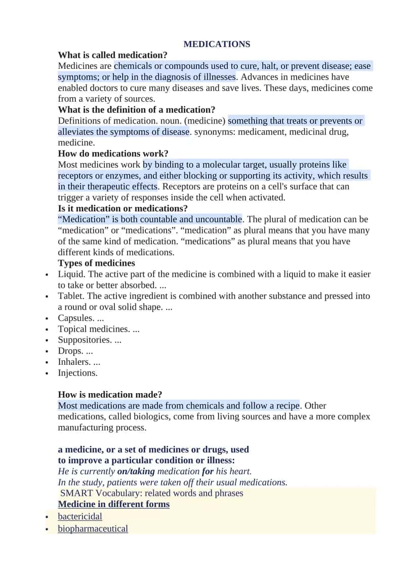 MEDICATIONS