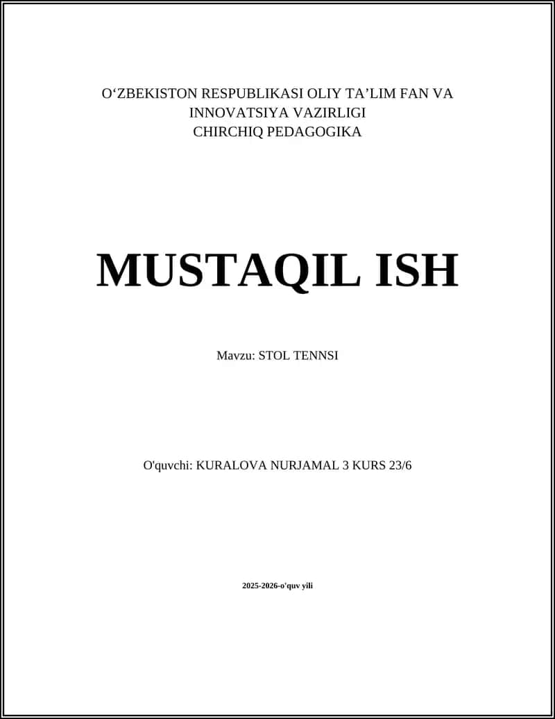 STOL TENNSI