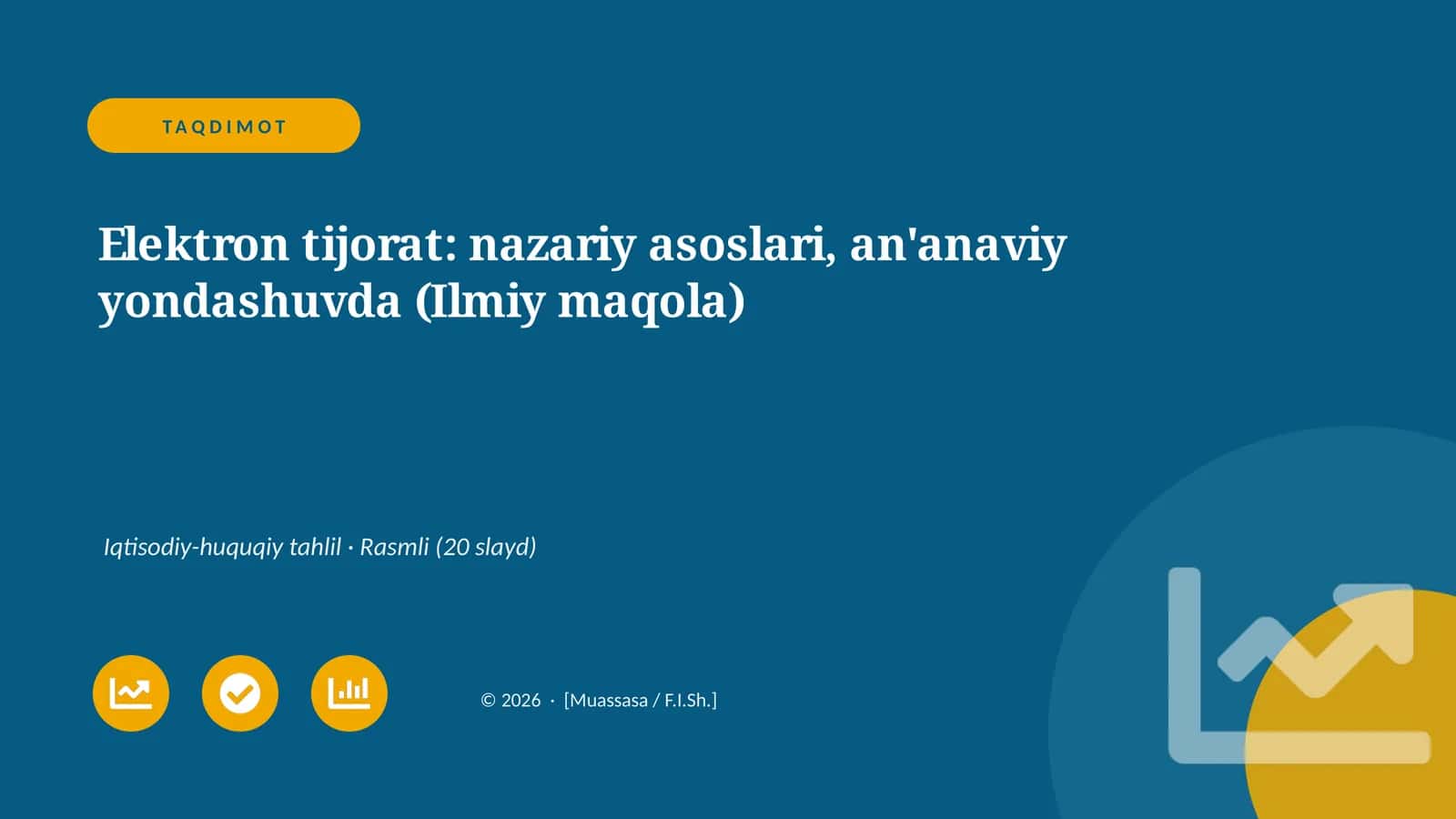 Elektron tijorat: nazariy asoslari, an'anaviy yondashuvda (Ilmiy maqola)