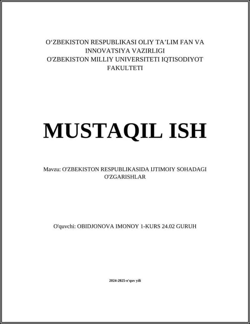Ta'lim Tizimidagi Islohotlar