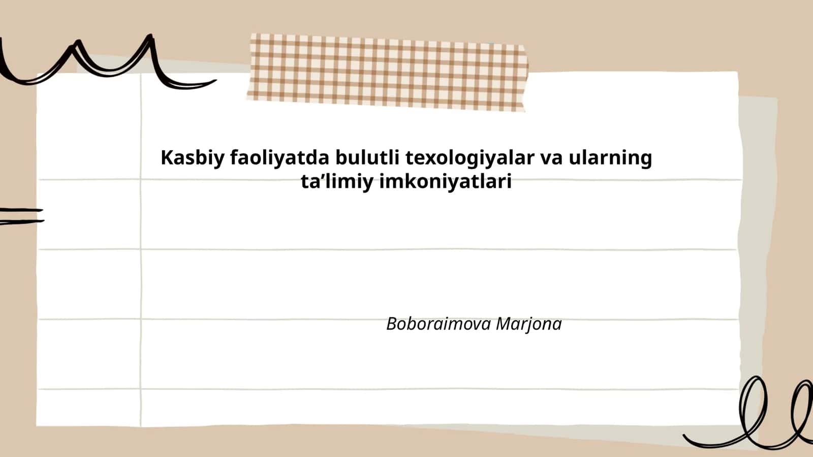 Bulutli texnologiyalarning mohiyati va asosiy tushunchalari
