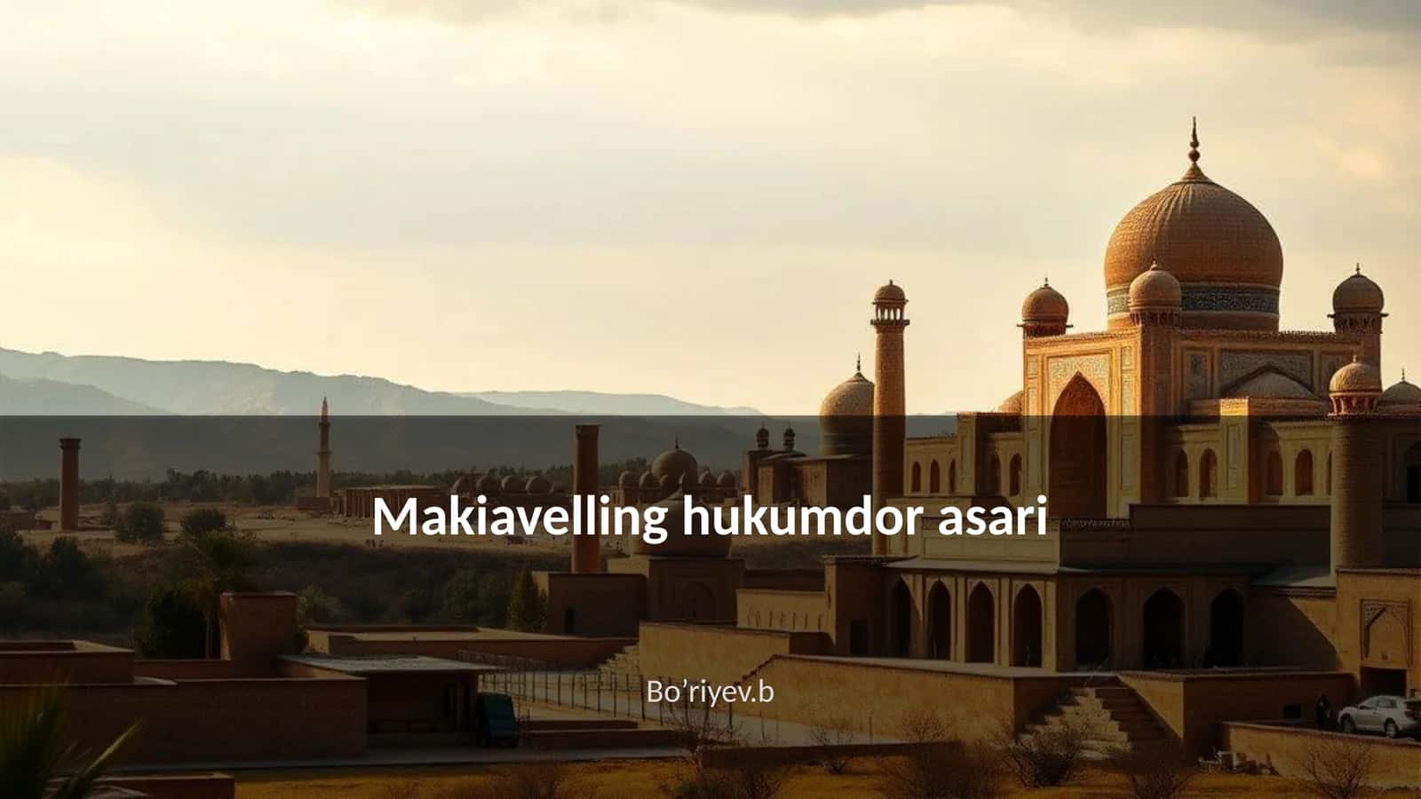 Makiavelling hukumdor asari