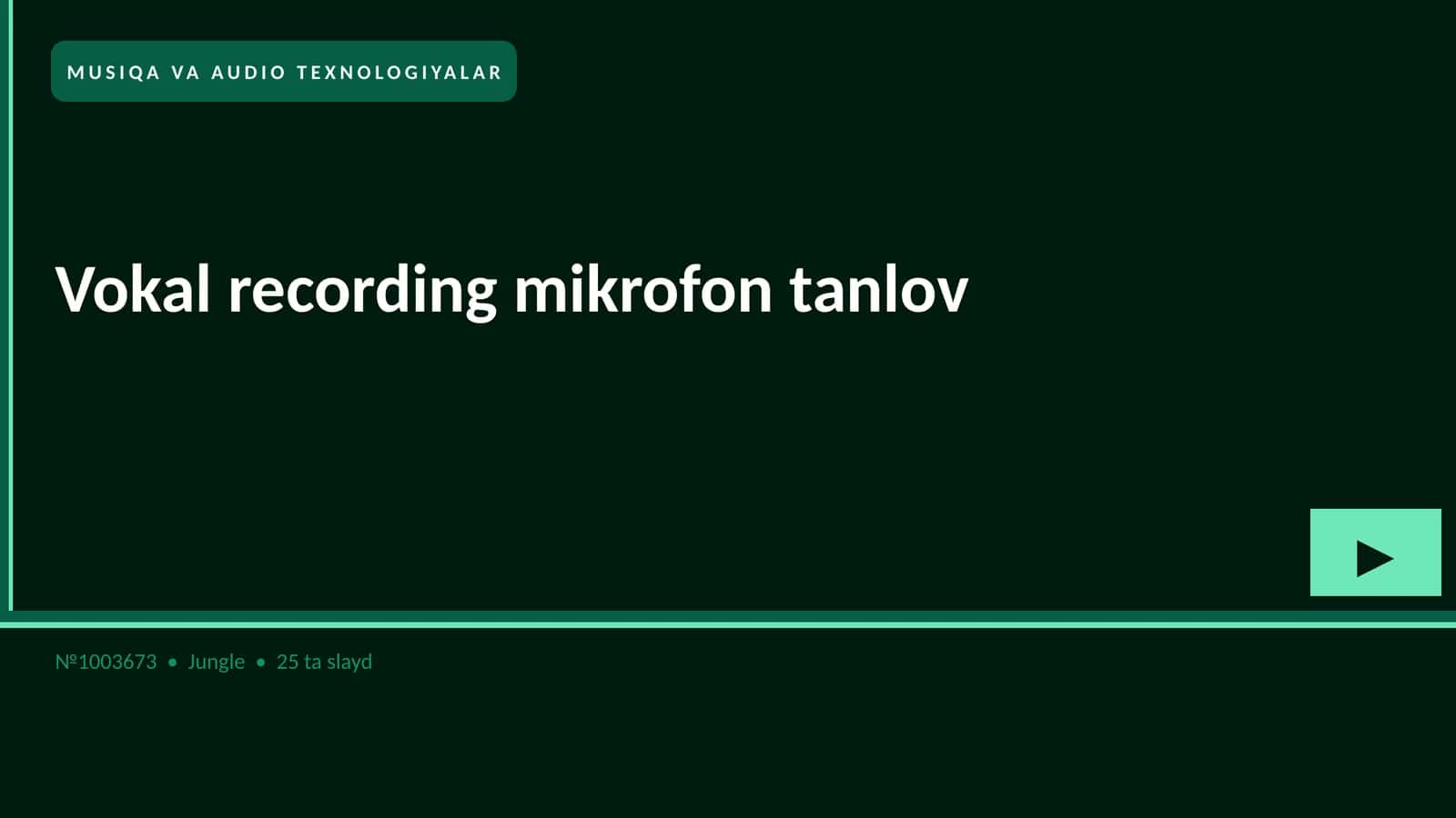 Vokal recording mikrofon tanlov