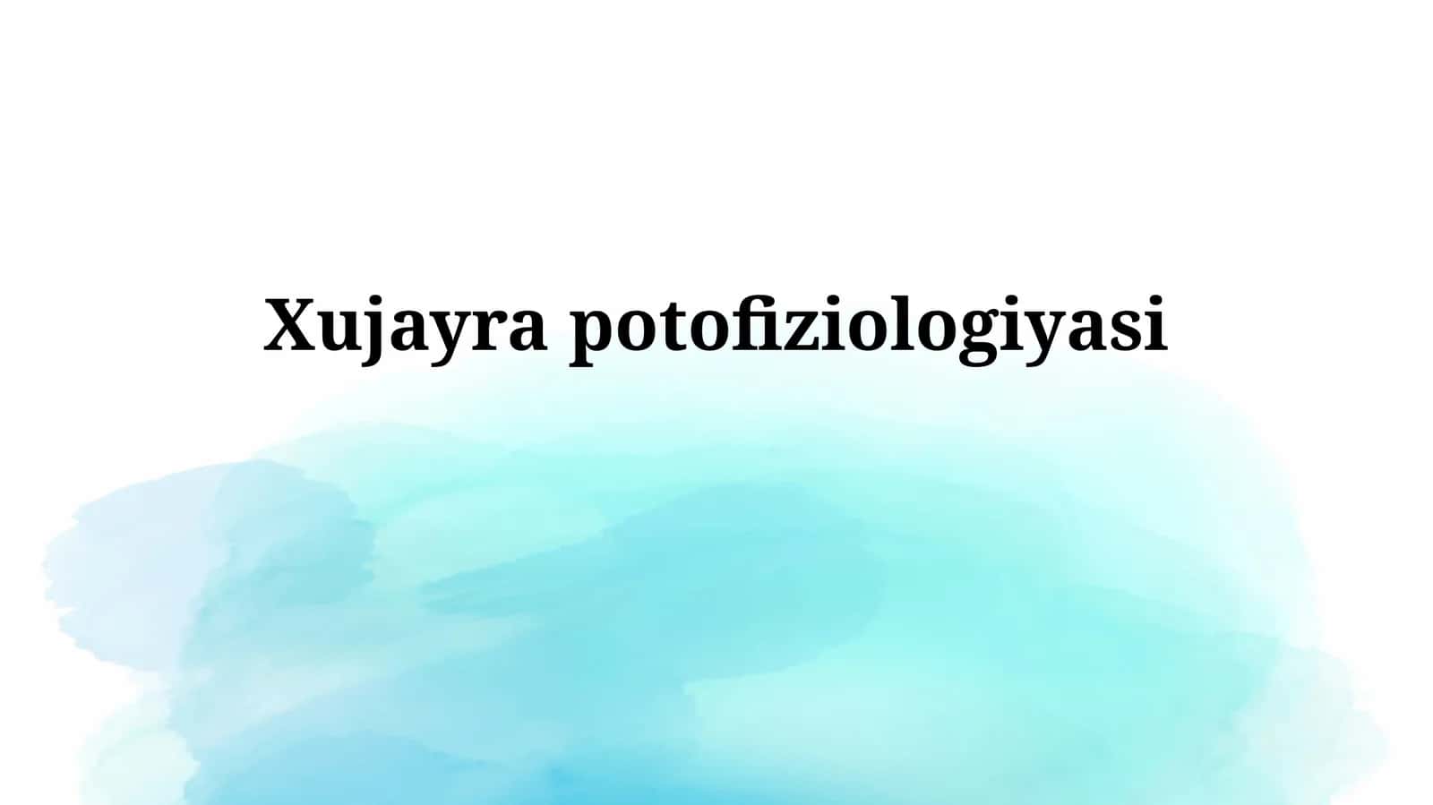 Xujayrapotofiziologiyasi