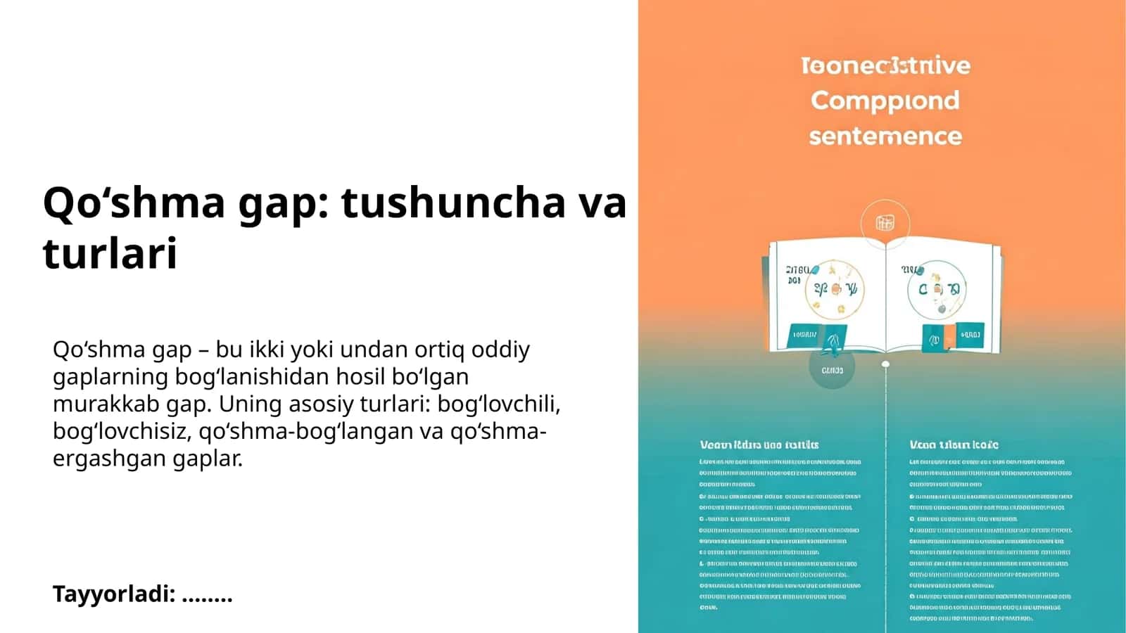 Qo‘shma gap: tushuncha va turlari
