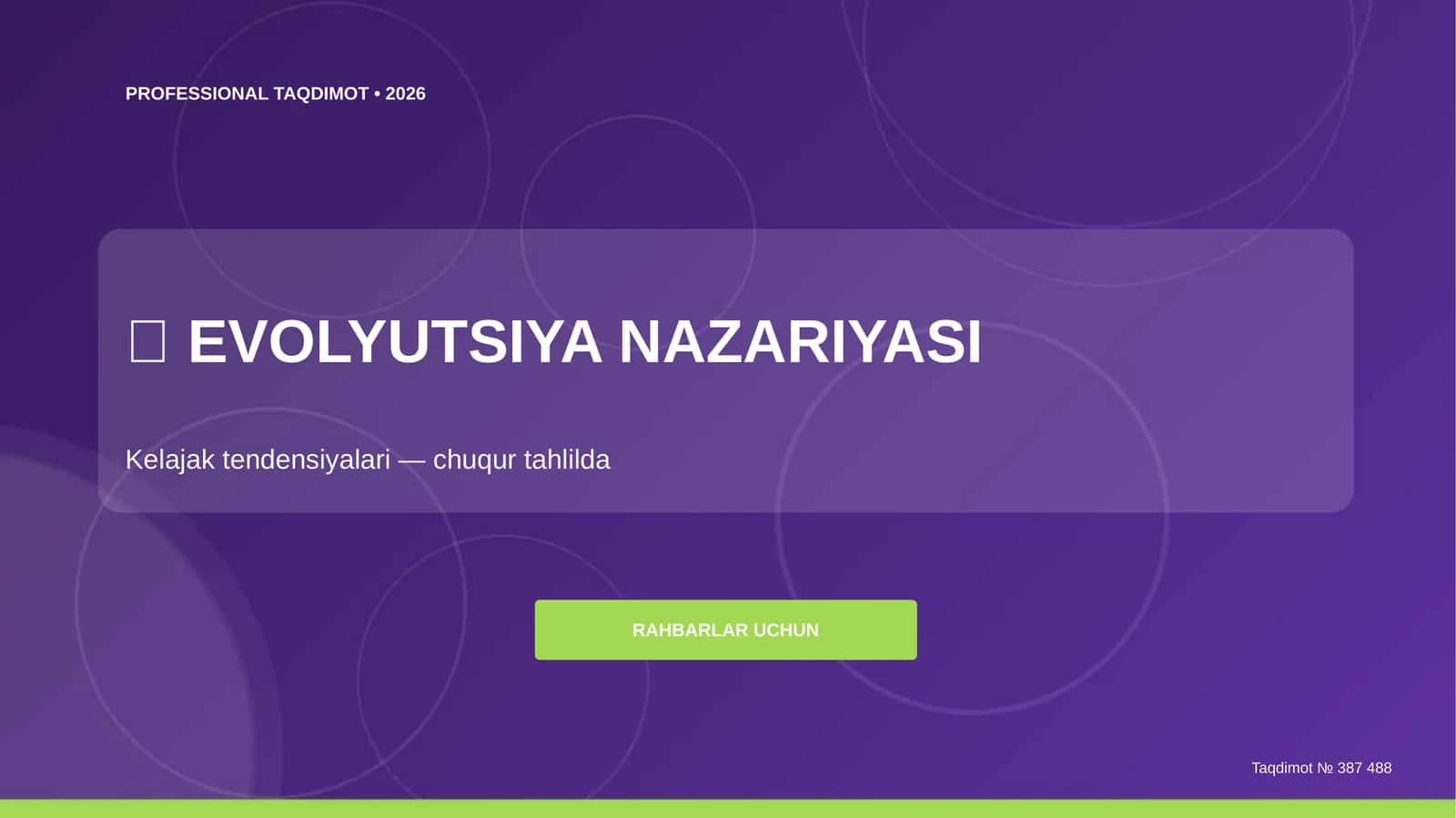 EVOLYUTSIYA NAZARIYASI