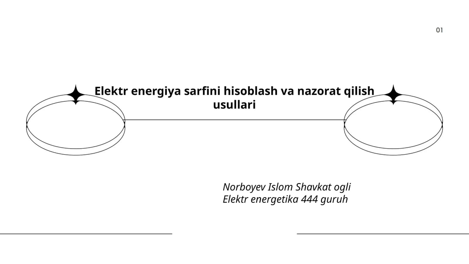 Elektr energiya sarfini hisoblash va nazorat qilish usullari