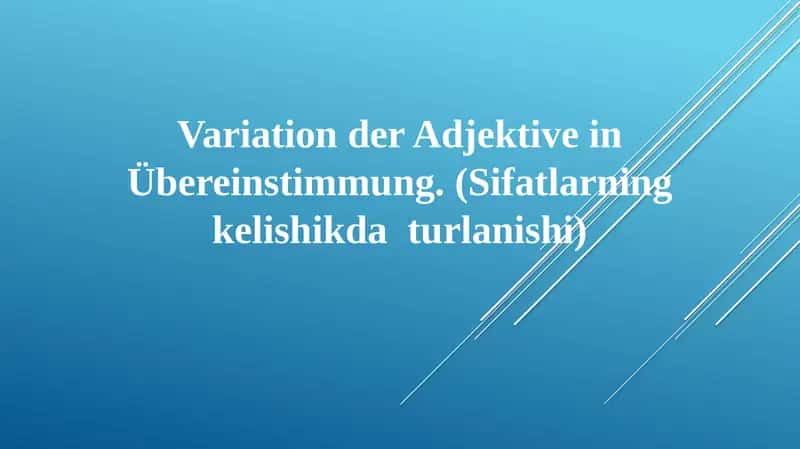 Adjektivdeklination