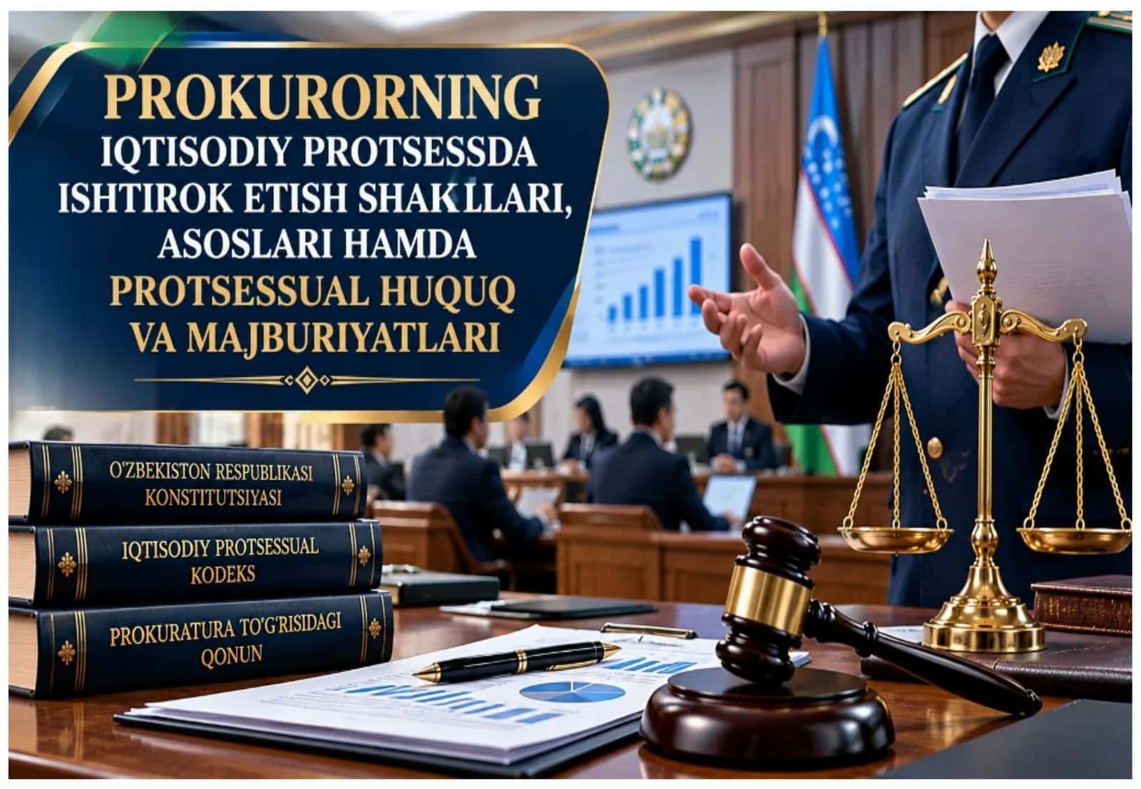 Prokurorning iqtisodiy protsessda ishtirok etish shakllari, asoslari hamda protsessual huquq va majburiyatlari.pptx