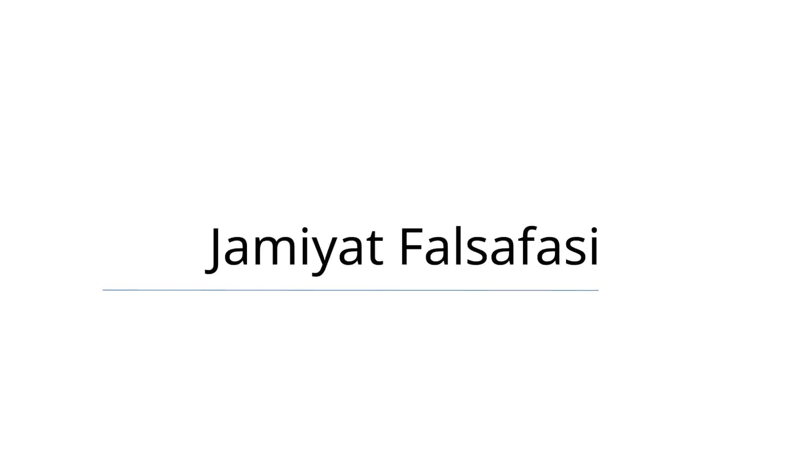 Jamiyat Falsafasi