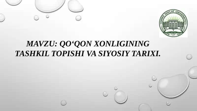 QO‘QON XONLIGINING TASHKIL TOPISHI VA SIYOSIY TARIXI