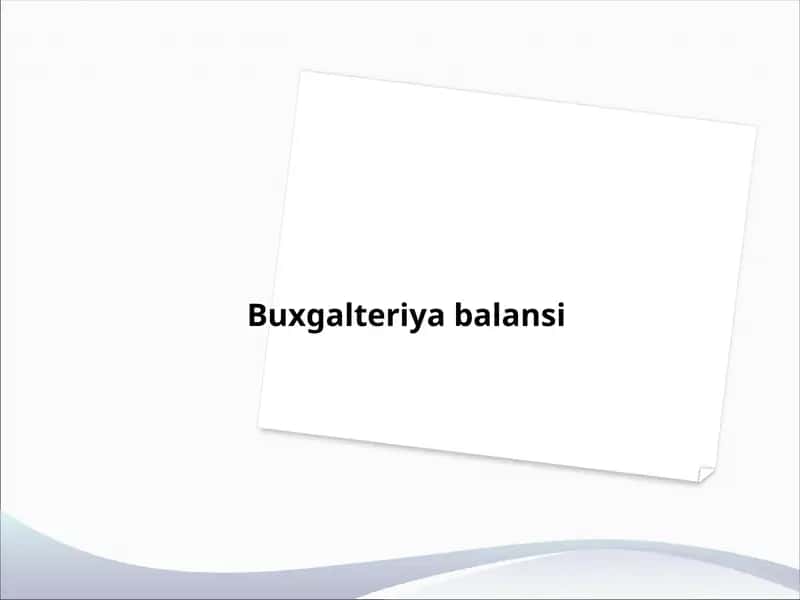 Buxgalteriyabalansi