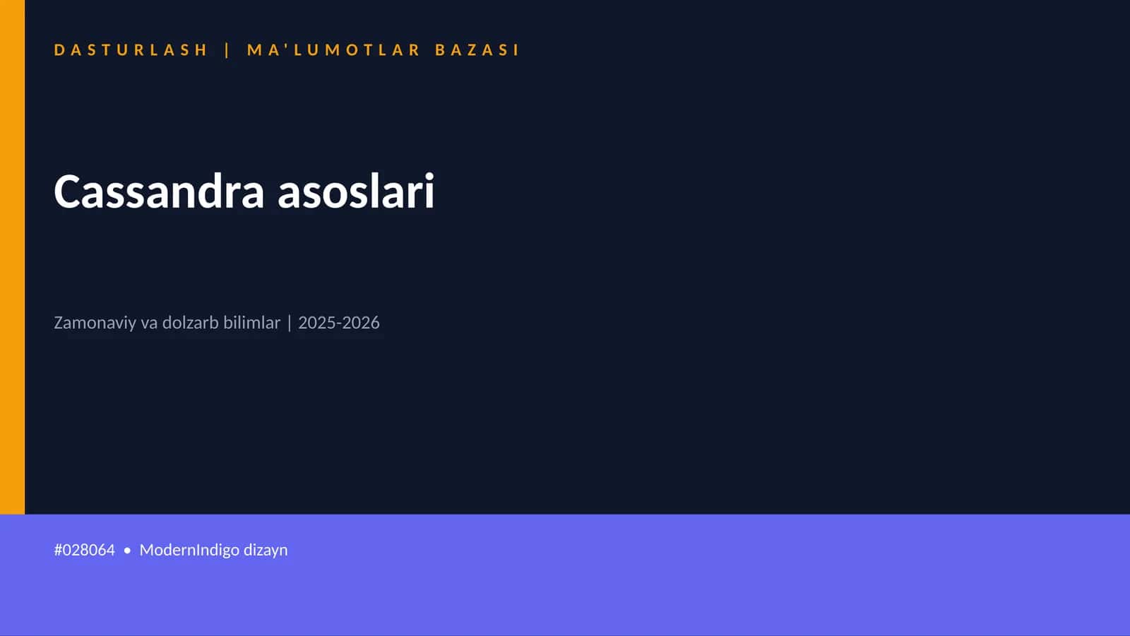 Cassandra asoslari