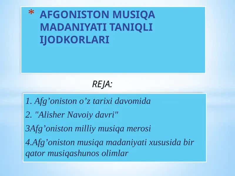 Afg’onistono’ztarixidavomida