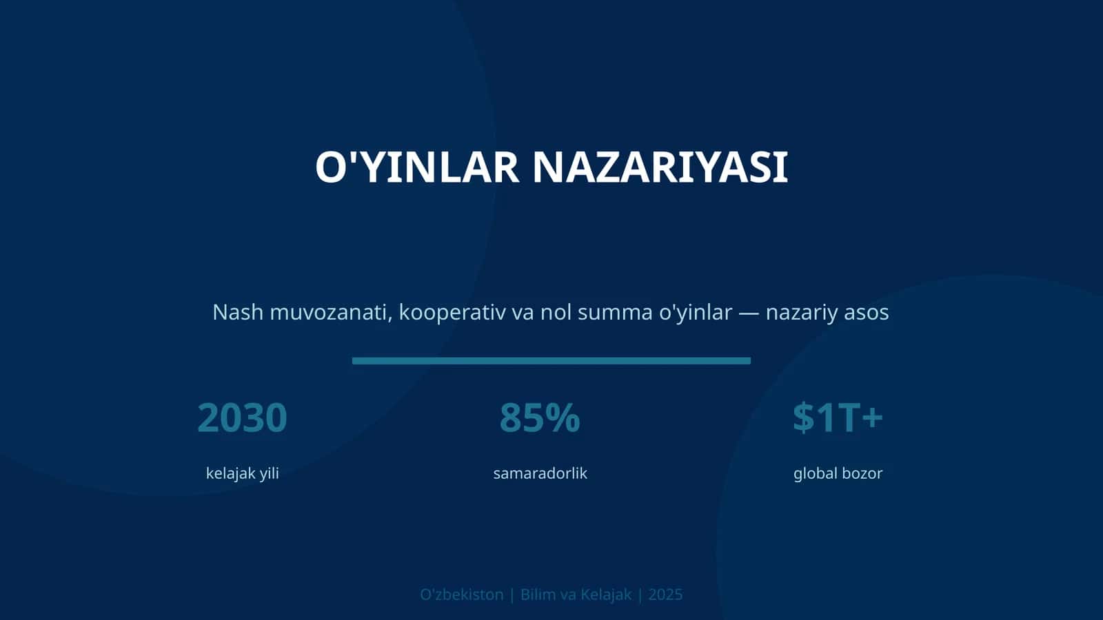 O'YINLAR NAZARIYASI