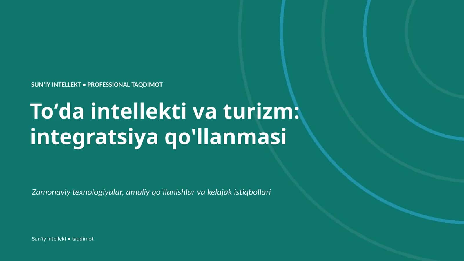 SUNʼIY INTELLEKT • PROFESSIONAL TAQDIMOT