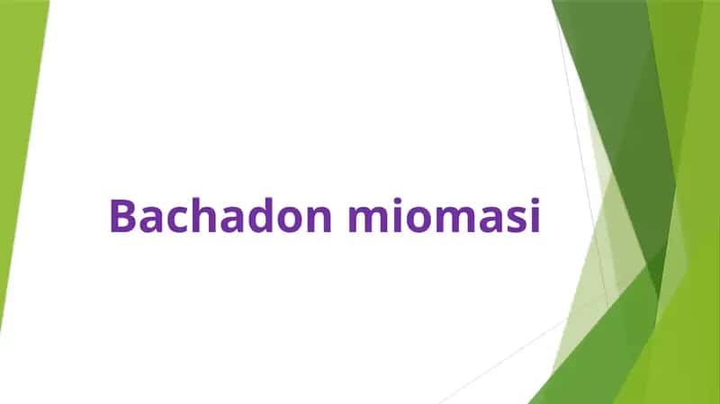 BACHADON MIOMASI TAQDIMOT