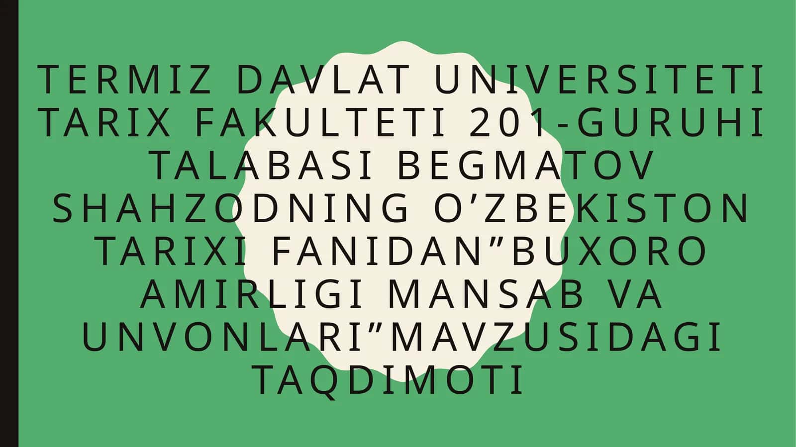 Buxoro Amirligi Mansab va Unvonlari