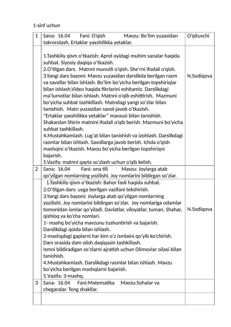Bo’lim yuzasidan takrorolash. Ertaklar yaxshilikka yetaklar