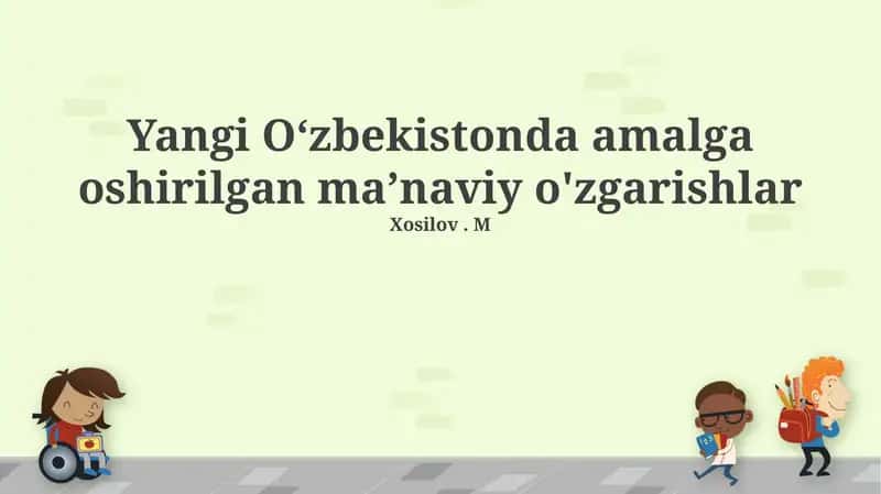 Ma'naviy yangilanish konsepsiyasi va milliy qadriyatlar