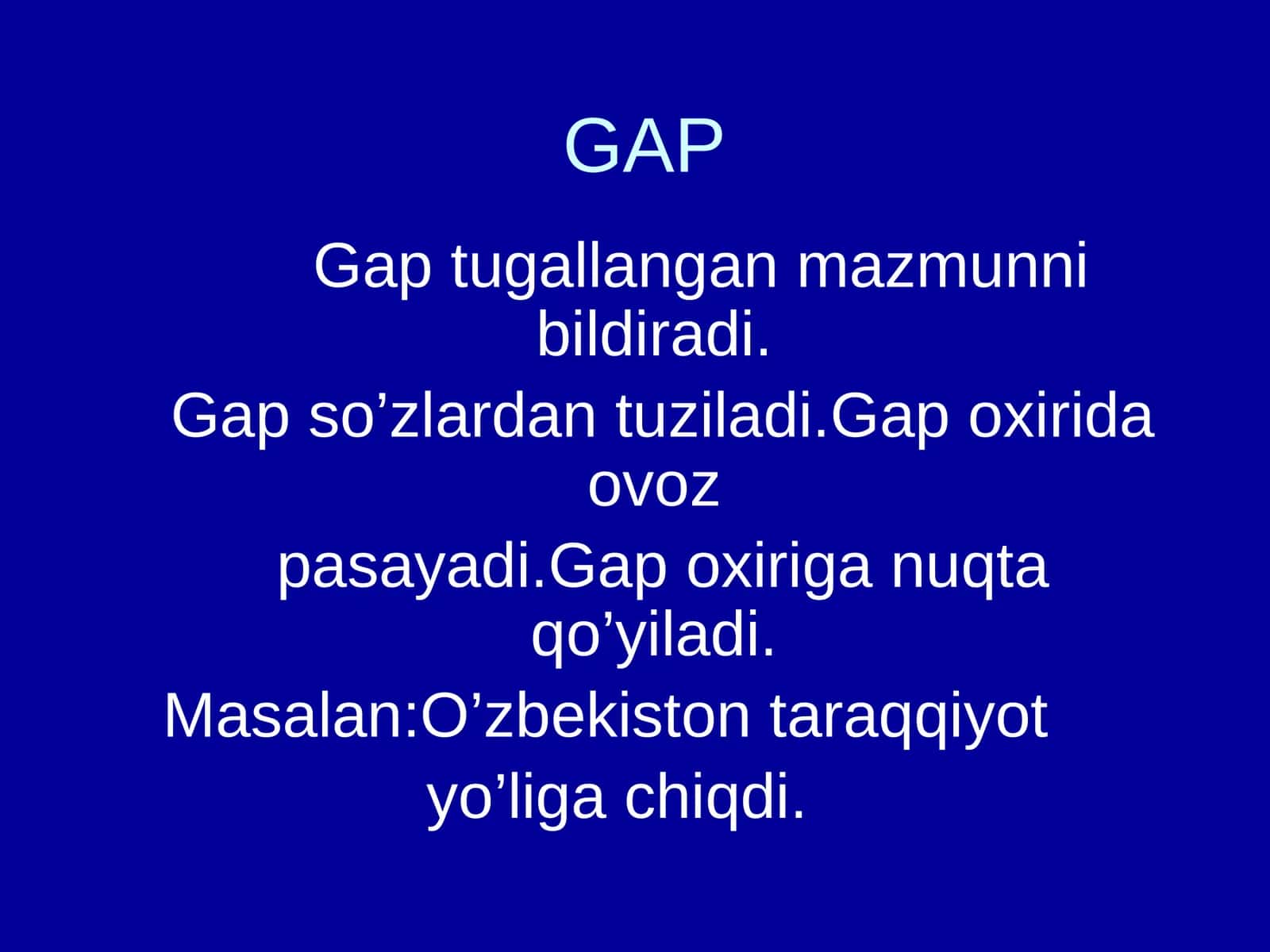 Gap bo`laklari