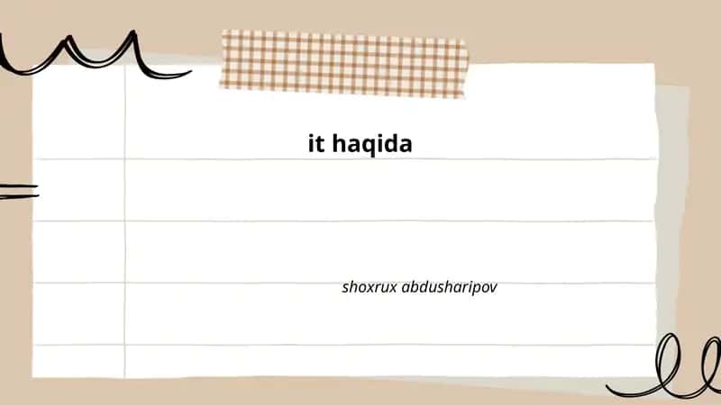 It haqida