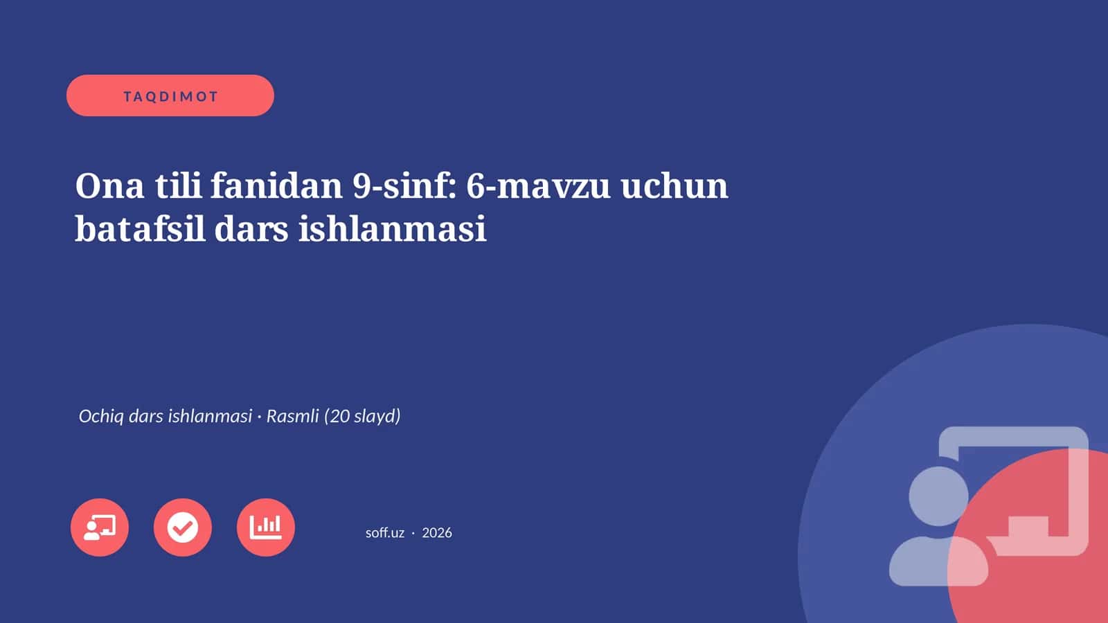 Ona tili fanidan 9-sinf: 6-mavzu uchun batafsil dars ishlanmasi