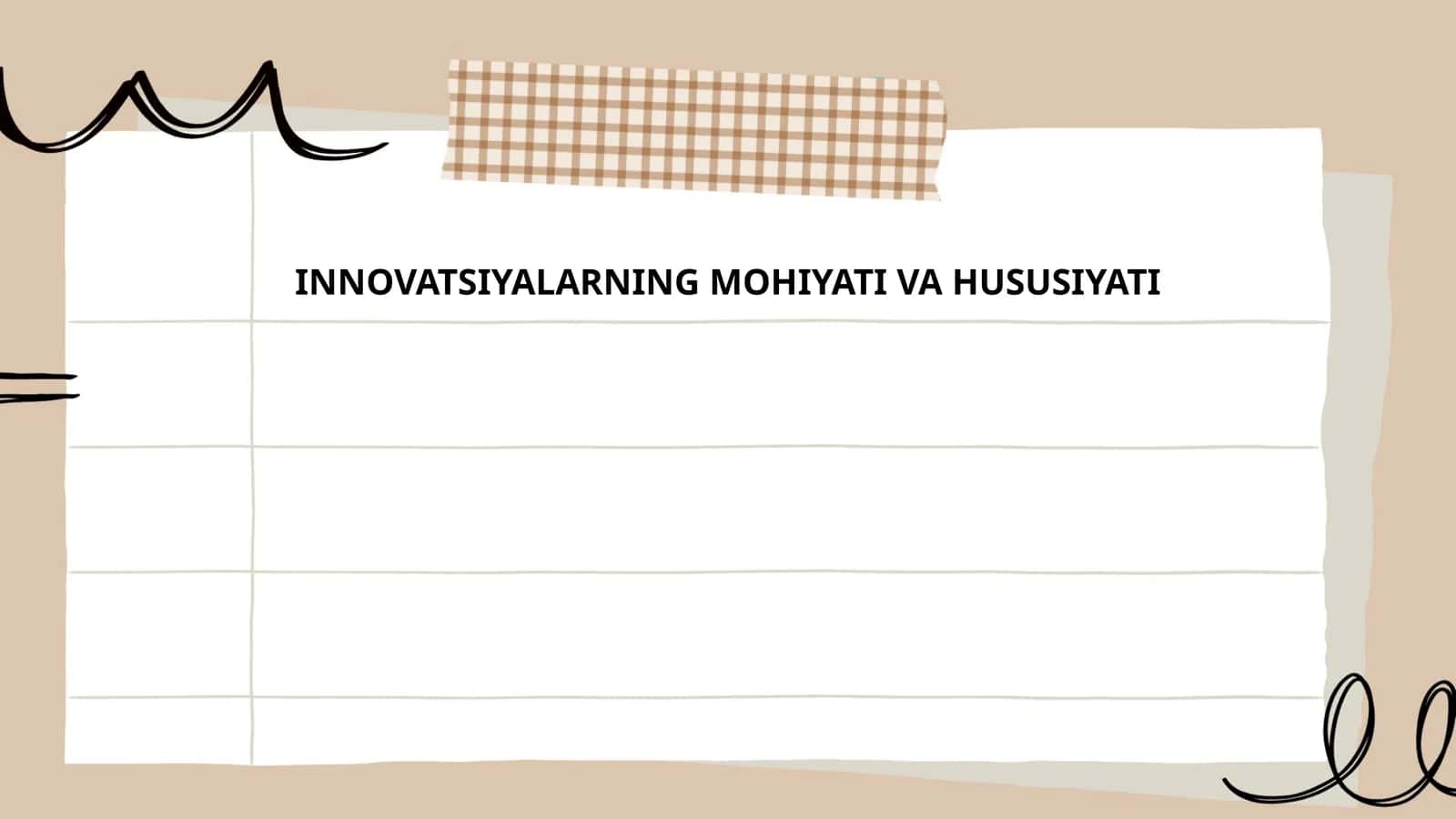 INNOVATSIYALARNING MOHIYATI VA HUSUSIYATI