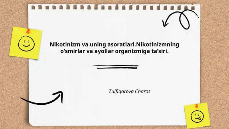 Nikotinizm va uning asoratlari