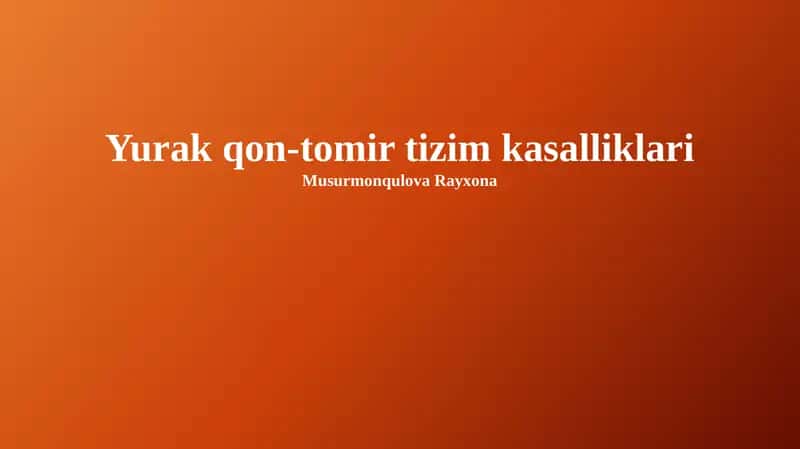 Yurak-qon tomir kasalliklari