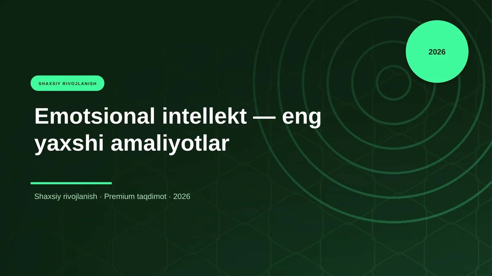Emotsional intellekt — eng yaxshi amaliyotlar