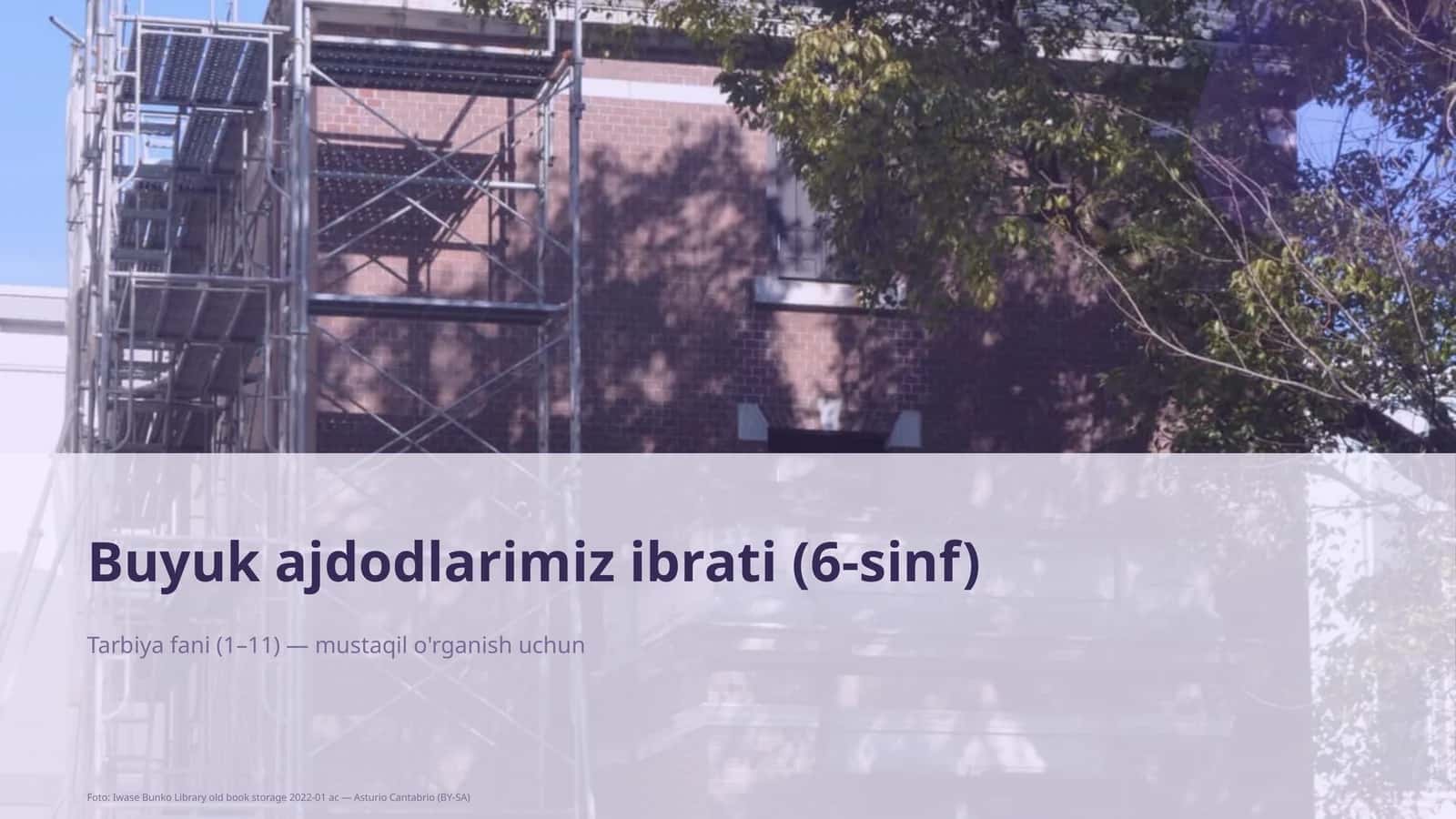 Buyuk ajdodlarimiz ibrati (6-sinf)