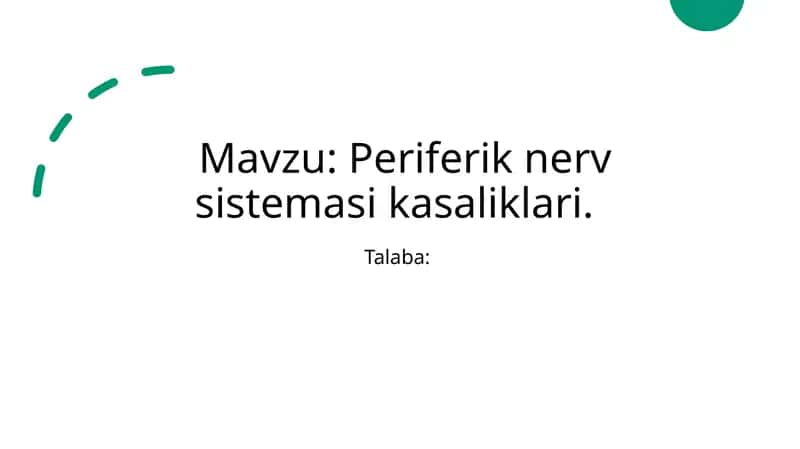 Periferik nerv tizimi