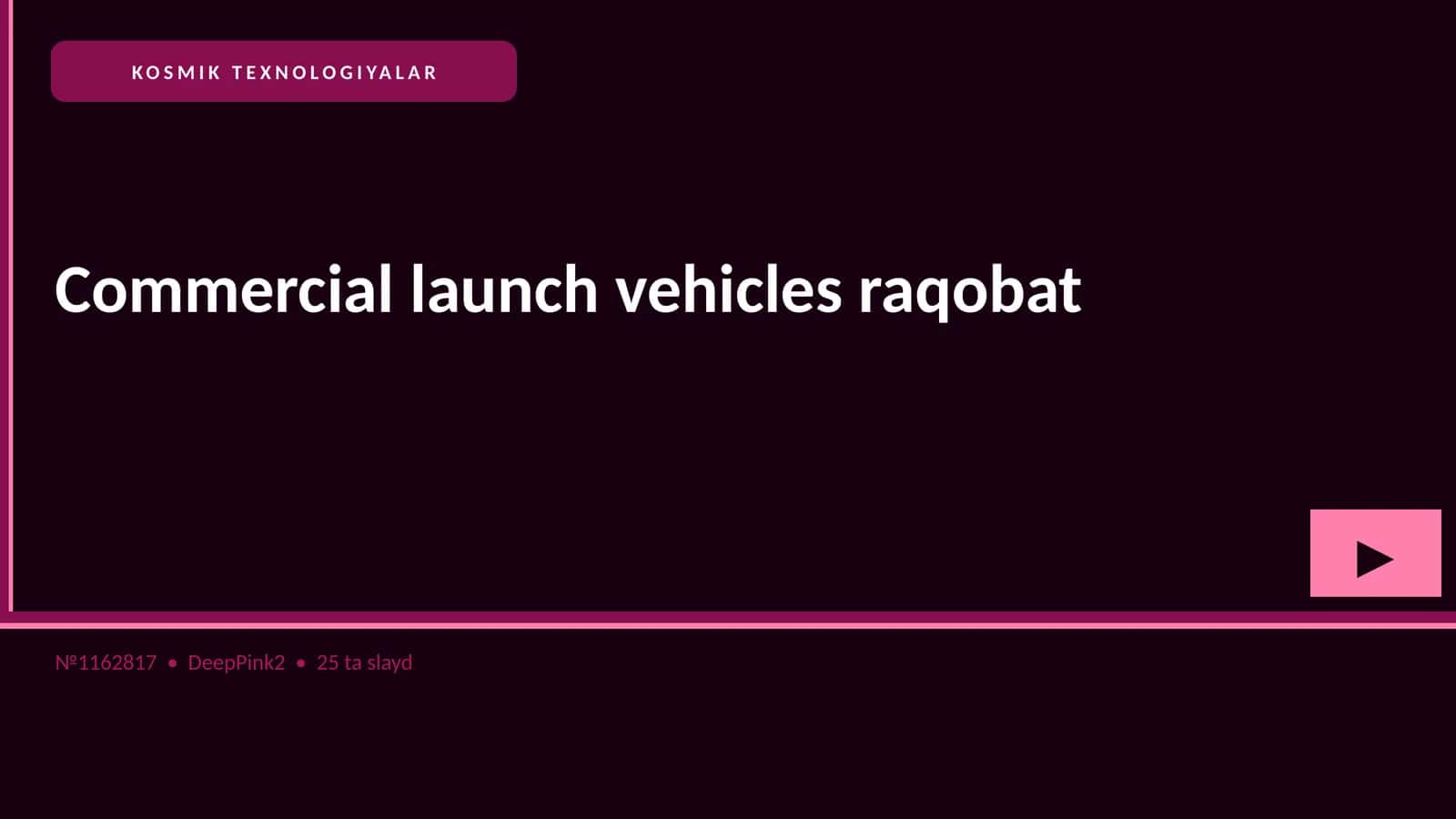 Commercial launch vehicles raqobat