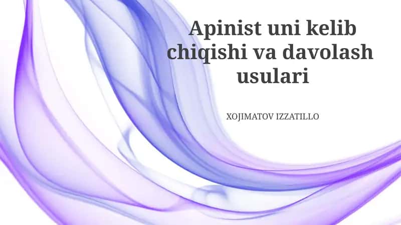 Appendisitning tashxisi va davolash usullari