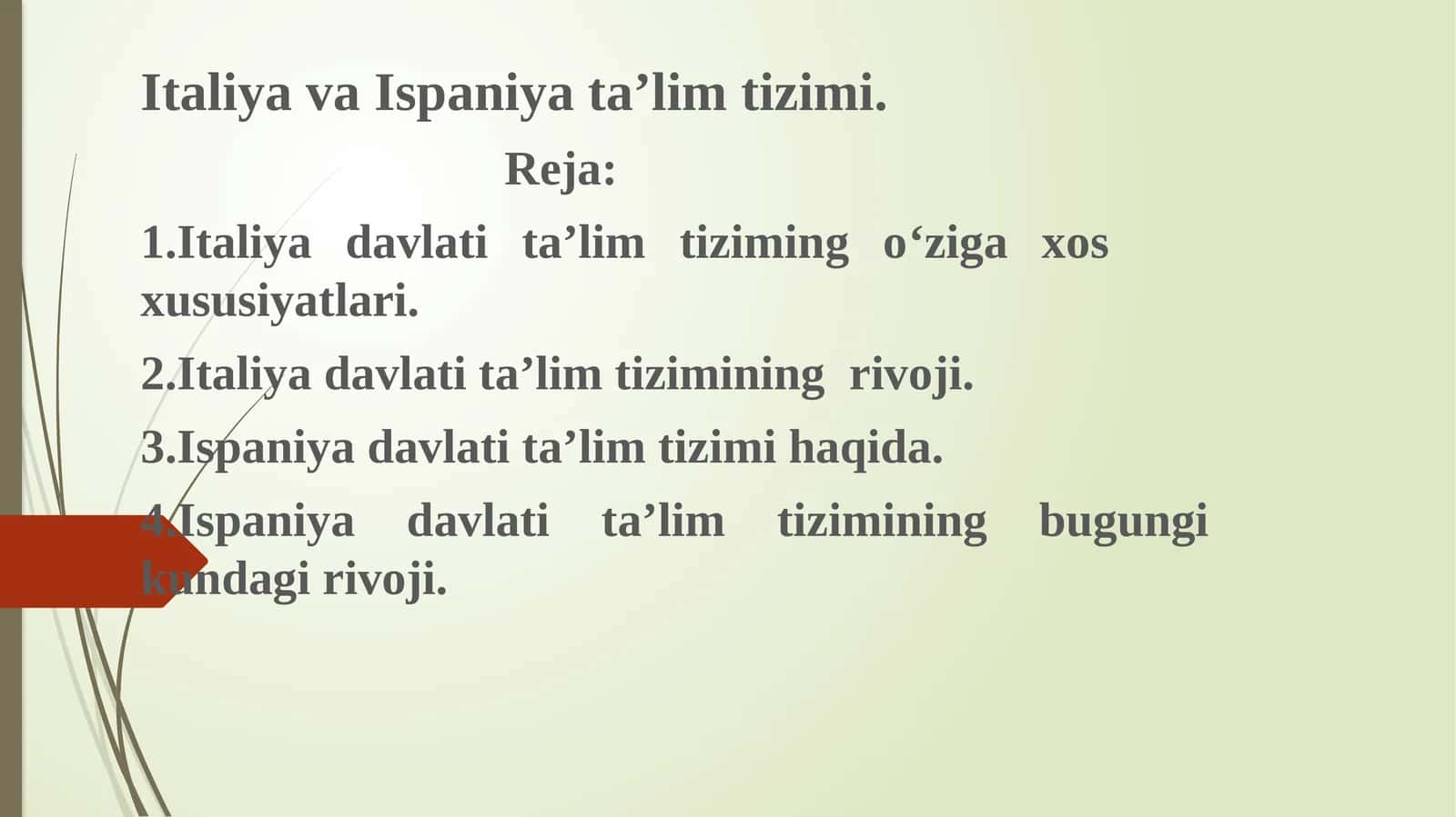 İtaliya va İspaniya ta’lim tizimi