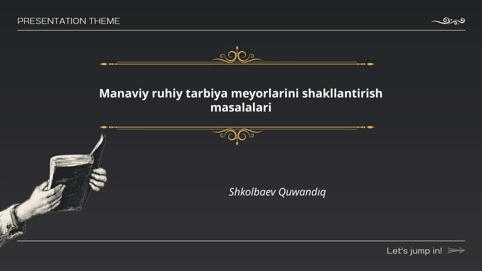 Manaviy ruhiy tarbiya meyorlarini shakllantirish masalalari